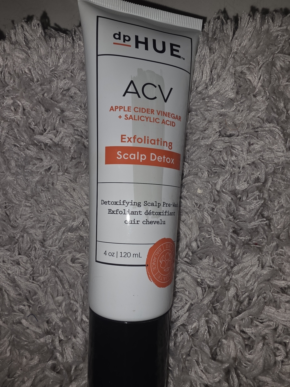 dpHUE ACV Exfoliating Scalp Detox - White with Orange Accents